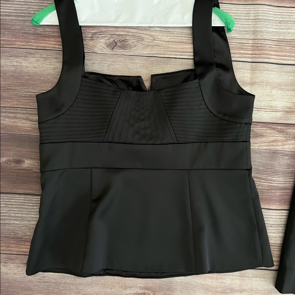 WHBM BEAUTIFUL 2 Piece Special Occasion Black Sleeveless Top and Skirt